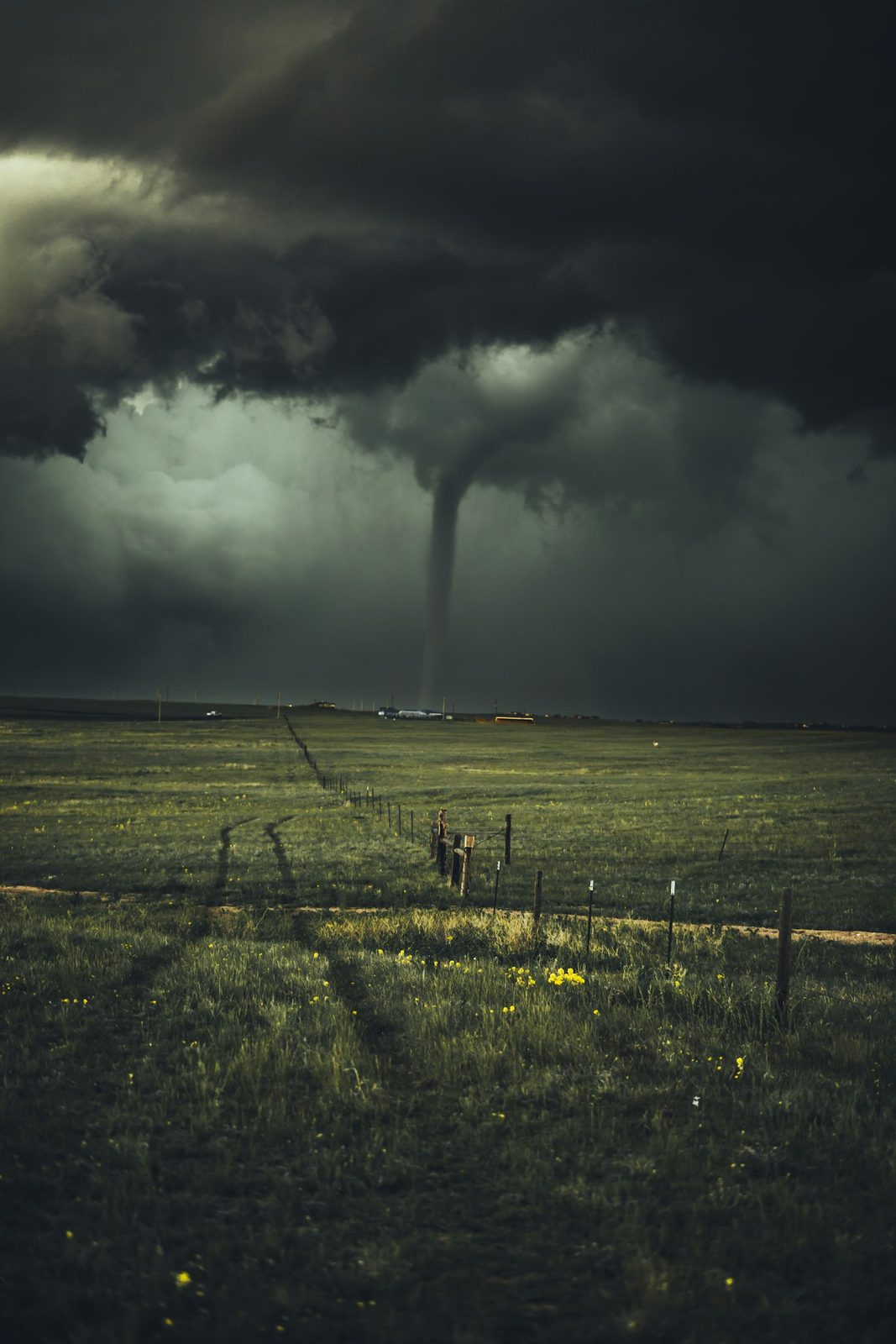 Storm clouds over a landscape